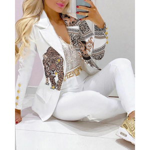 Conjuntos de Chaquetas y Pantalones de <span class=keywords><strong>mujer</strong></span> elegantes e informales de moda al por mayor, trajes de negocios - Product Image 3