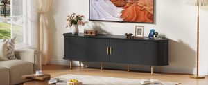Meuble <span class=keywords><strong>TV</strong></span> DNF <span class=keywords><strong>69</strong></span> pouces, design traditionnel, matériau MDF, prise de courant, centre de divertissement, tiroir de rangement, console <span class=keywords><strong>TV</strong></span>, étagères réglables - Product Image 4