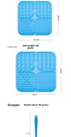 Tapis à lécher personnalisé pour chat en silicone, anti-étouffement, assiette d'alimentation lente avec ventouses, motif nid d'abeille, carré