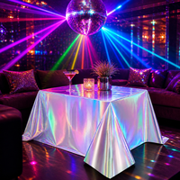 Nappe rectangulaire en plastique, nappe laser, couverture de table pour les décorations de fête d'anniversaire, de mariage ou de disco pour filles