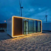 Mini-maison moderne préfabriquée à deux étages de 11800 mm, maisonnette solaire modulaire à deux niveaux, cabane préfabriquée portable en conteneur