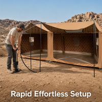 Tente gonflable pour événements au Moyen-Orient, protection UV, imperméable, toile Oxford, grand espace luxueux, abri de glamping portable
