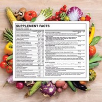 Capsules multivitaminées pour adultes à base de fruits et légumes, complément alimentaire superalimentaire à base d'aliments entiers pour soutenir le système immunitaire et la santé intestinale