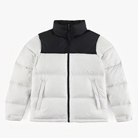 Jaket Bulu Angsa Berkerudung Musim Dingin, Mantel Bulu Tebal Hangat, Mantel Musim Dingin, Parka Utara, Logo Bordir, Jaket Pria