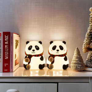 Aaa Pin Power Luminous Đèn bàn cảm ứng silicona ánh sáng đèn ngủ tap đầy màu sắc dễ thương trẻ em Led ngủ <span class=keywords><strong>USB</strong></span> LED ánh sáng gấu trúc - Product Image 1
