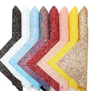 Für Bögen Handwerk A4 Größe Shiny Irides cent Pastell Chunky Glitter Vinyl Stoff Kunstleder Kunstleder Blätter