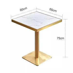 Modern Rock Plate <strong>Table</strong> and Chair Restaurant Furniture Coffee Shop Fast Food Snack Bar <strong>Canteen</strong> Dining Chair Combination - Product Image 6