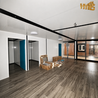 Rumah Kontainer Sayap Ganda HeYing 30ft Rangka Putih Cat Asli Struktur Aluminium Modern Tahan Air Apartemen Modular Fleksibel