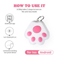 Traceur intelligent en forme de patte mignonne compatible avec Apple Find My, recherche bidirectionnelle, balise sans fil, localisateur étanche pour chien, chat, clés