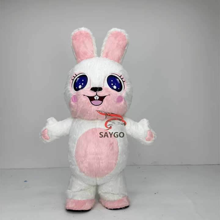 Wholesale Custom Inflatable Rabbit Costume Carnival Cartoon Character Cute Inflatable Mascot Costume for Activity