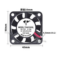 4010 DC 12V/24V North South Bridge Switch Notebook 4CM Ventilador de refrigeración en miniatura silencioso