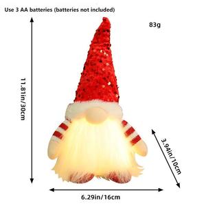 30cm <strong>Christmas</strong> Doll Elf Gnome With Led Light <strong>Pink</strong> <strong>Christmas</strong> Luxury <strong>Decorations</strong> for Home Xmas Navidad New Year Children's Gifts - Product Image 2