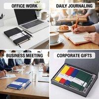 Carnet A5 en similicuir personnalisé avec porte-stylo, ligné épais, fournitures scolaires, cadeau promotionnel d'entreprise, vente en gros