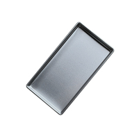 Plateau de service en acier inoxydable en gros, petites tailles, plateau rectangulaire pour la cuisson, plateau alimentaire, plateau à pain, plateau à biscuits, plaque à pâtisserie pour four