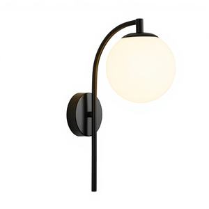 Lámpara de Pared Moderna Nórdica de Vidrio, Lámpara de Pared LED de Hierro Negro para Dormitorio, Sala de Estar, Hotel, Pasillo, Iluminación Interior del Hogar - Product Image 3