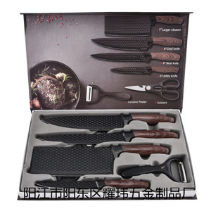 Juego de Cuchillos de Acero Inoxidable de 6 Piezas con Mango de Diamante, Utensilios de Cocina al por Mayor - Product Image 4