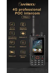 W6PRO-DMR-U ANYSECU Carte SIM Talkie-walkie PDMR Numérique Analogique UHF PoC Audroid RealPTT Zello Support Radio Portable L822 - Product Image 1