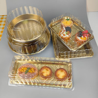 Boîte à gâteau en plastique PET transparent personnalisée de 10 pouces pour anniversaire, mariage, fromage, dessert, emballage de luxe jetable pour aliments