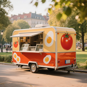 Chariot mobile OEM galvanisé pour la vente de nourriture et de boissons, avec cuisine complète, idéal pour les commerces de détail - Product Image 1