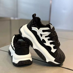 Original <span class=keywords><strong>Newr</strong></span> 2025 zapatos deportivos suela gruesa aumento de altura característica versátil nicho Denim otoño punta ocio cierre con cordones - Product Image 5