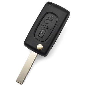 2 nút lật <span class=keywords><strong>Key</strong></span> trường hợp ce0536 với pin chủ cho p-eugeot 207 307 308 407 607 807 hu83 Blade <span class=keywords><strong>Key</strong></span> trống với logo - Product Image 3