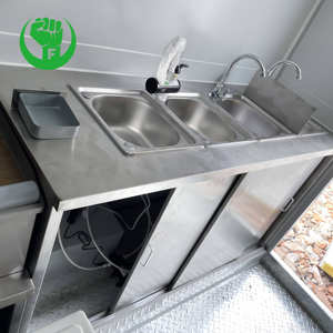 Camión de Comida Móvil para Concesiones, Galvanizado, de <span class=keywords><strong>Segunda</strong></span> <span class=keywords><strong>Mano</strong></span>, con Cuatro Ruedas, Remolque con Barra de Remolque - Product Image 6