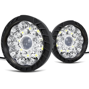 Phare de travail et antibrouillard pour voiture, 5 et 7 pouces, 35W, avec lentille, éclairage blanc, puce 5252, 9-80V, en aluminium - Product Image 1