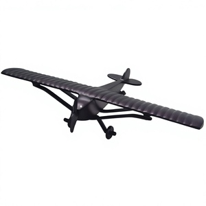 Objeto decorativo, modelo de avión negro, decoración para el hogar y la Oficina, artesanía de Metal, hélice, modelo de avión, precio barato, aviones de aire fundidos a presión - Product Image 1