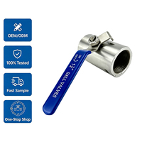 Vanne à boisseau sphérique monobloc en acier inoxydable 3/4 pouce avec filetage PT PN16 pour applications utilitaires, en vente