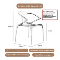 Chaise de salle à manger en cristal, solide et moderne, meubles de maison portables en plastique pour la cuisine, l'entrepôt de parcs extérieurs pour les mariages