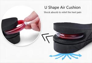 1-3 lớp nửa PVC đàn hồi gót chân đầy không khí đệm tăng cường 3cm/4.5cm/6cm chiều cao tăng lót cho nam giới và phụ nữ - Product Image 6