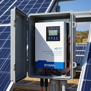 Contrôleur <span class=keywords><strong>de</strong></span> <span class=keywords><strong>charge</strong></span> <span class=keywords><strong>solaire</strong></span> intelligent MYAMi 120 ampères 60 ampères 230V MPPT <span class=keywords><strong>pour</strong></span> batterie LiFePo4 12V/24V/36V/48V/60V/72V/96V - Product Image 1
