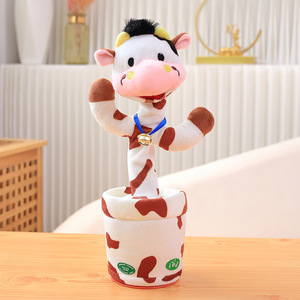 Thỏ Bò Hươu Cao Cổ Ca Hát Nhảy Múa Xương Rồng Đồ Chơi Sang Trọng Tìm Hiểu Để Nói Chuyện Ghi Âm Lặp Lại Đồ Chơi Điện Sóng Cá Mập Búp Bê Cổ Phiếu Bán Buôn - Product Image 2