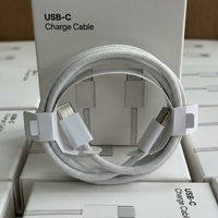 Cable de Carga Rápida y Transferencia de Datos de 2m, 5 Núcleos, Cobre Puro, Trenzado de Nailon, Tipo-C a Tipo-C para iPhone 15/16/17, Computadora, Banco de Energía