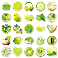 50 autocollants PVC autocollants imperméables style Ins thème citron vert pour décoration de coque de téléphone – Vente en gros, Offre Spéciale