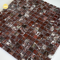 Mosaïque de marbre de forme carrée Rosa Levanto pour la décoration intérieure Carreaux de sol muraux