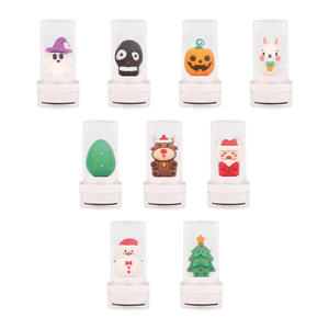 <span class=keywords><strong>Tampon</strong></span> en plastique souple à motif de dessin animé mignon, cadeau de récompense <span class=keywords><strong>pour</strong></span> enfants, <span class=keywords><strong>tampon</strong></span> de poupée, cadeaux décoratifs fantaisie sur le thème de Pâques, Halloween, Noël - Product Image 1