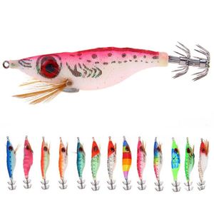 เหยื่อตกปลาเรืองแสงสีสันสดใส ขนาด 9.2 กรัม 100 มม. สำหรับปลาทะเลและปลาแซนเดอร์ เหยื่อกุ้งเรืองแสง เหยื่อจิ๊กตกปลาหมึก เหยื่อกุ้งไม้ - Product Image 1