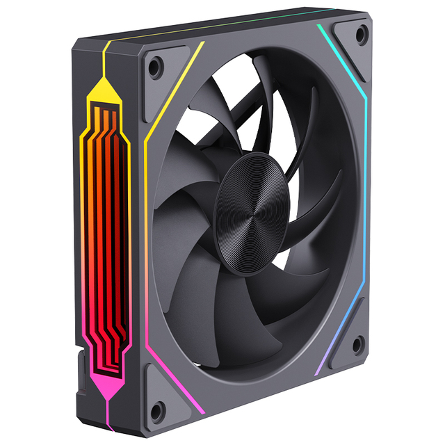 SNOWMAN High Airflow ARGB PC Fan 120mm 5V 3-Pin Addressable RGB LED PWM Quiet Cooling for Computer Case & CPU Radiator