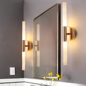 现代金属发光二极管壁灯管上下浴室防水灯罩壁灯过道卧室床头灯