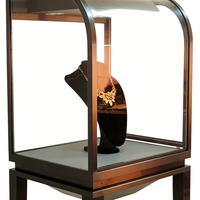 Vitrine d'angle en verre personnalisée de luxe pour bijouterie, avec éclairage LED, idéale pour l'affichage de bijoux professionnels
