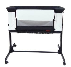<span class=keywords><strong>Lit</strong></span> bébé portable moderne, <span class=keywords><strong>lit</strong></span> cododo pour nourrisson, hauteur réglable, côtés entièrement en maille, berceau avec moustiquaire en coton, articles pour bébé - Product Image 3