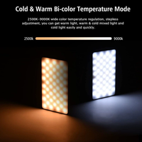 Lumière d'appoint pour photographie et selfie, 10W de puissance maximale, modes réglables 2700-6500K, batterie intégrée, autonomie ultra longue, lumière vidéo