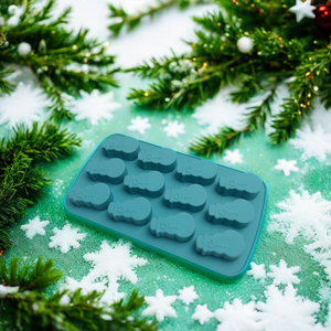 مكعبات سيليكون بلاستيكية مصنعة للطعام مناسبة لأعياد رأس السنة وشكل رجل الثلج والأيس كريم والشوكولاتة والحلوى والشموع والصابون - Product Image 5