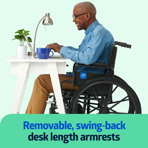 <span class=keywords><strong>Silla</strong></span> de Ruedas Ligera de Aluminio, Plegable y Portátil, con Frenos de <span class=keywords><strong>Mano</strong></span>, para Adultos Mayores, Uso en Interiores y Exteriores - Product Image 4