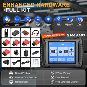 Outil de programmation de clés automobiles XTOOL X100 PAD3 avec contrôle bidirectionnel KC100, outil de diagnostic automobile OBD2 pour tous les systèmes - Product Image 4