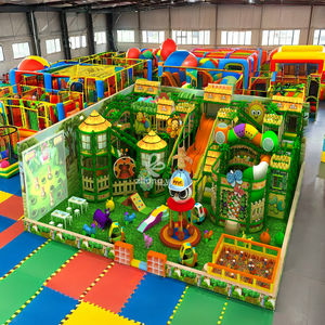 ABAM alta qualidade Jungle-Theme Indoor Playground Equipment apresentando grandes <span class=keywords><strong>slides</strong></span> plásticos para escolas e shopping centers - Product Image 4