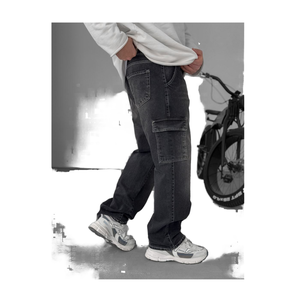 Pantalones de Moda Personalizados 2026 para Hombre, Ligeros, de Alta Calidad, Ecológicos, Transpirables, Oversize, Lavado Ácido, Estilo Urbano, Servicio OEM, Cierre de Cremallera - Product Image 1