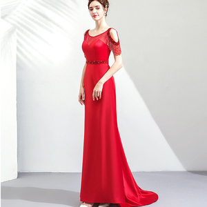 Hermosa vestidos de dama rojo para estilos elegantes: Alibaba.com