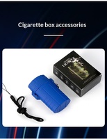 Boîte à Cigarettes Extérieure en Plastique avec Allume-Cigare Intégré, Grande Capacité pour 20 Cigarettes, Portable, Étanche, Coupe-Vent avec Cordon